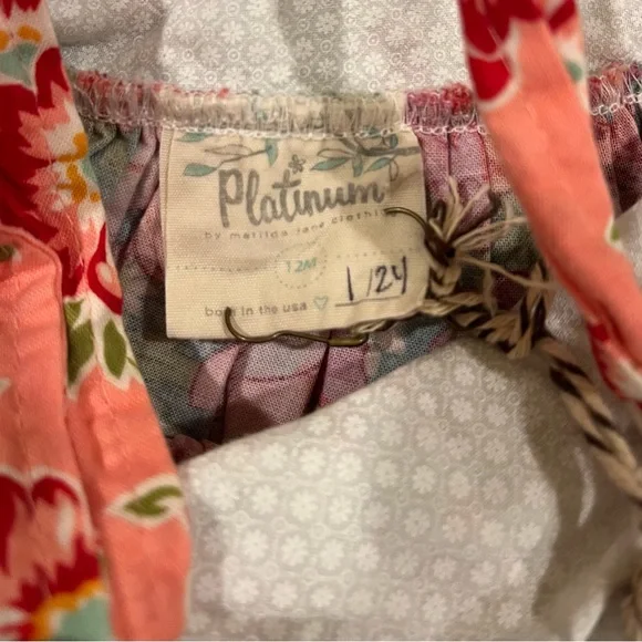 New With Tags Original Matilda Jane Platinum Size 12 months Miriam Knot Dress